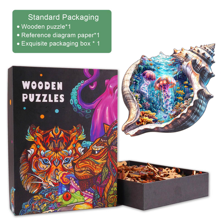 Fantasy Shell World Wooden Jigsaw Puzzle