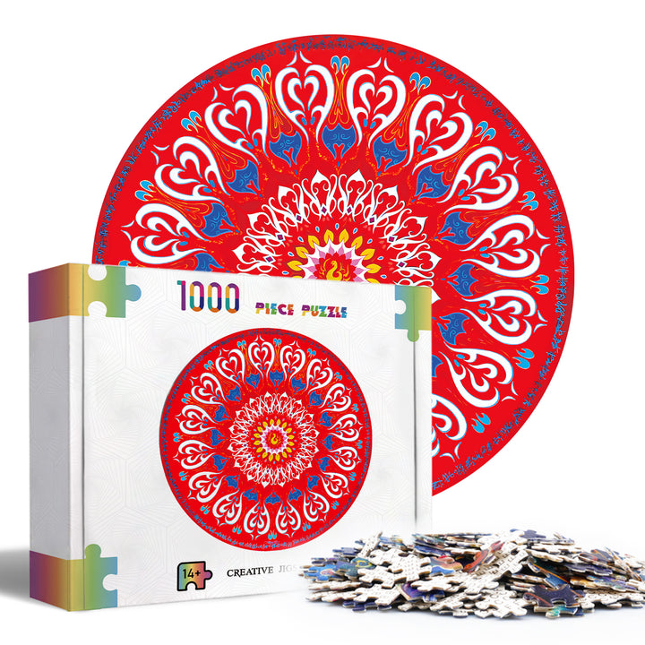 “Xi: Imperial Seal” – 1000-Piece Round Art Puzzle by Yuxi Zhang