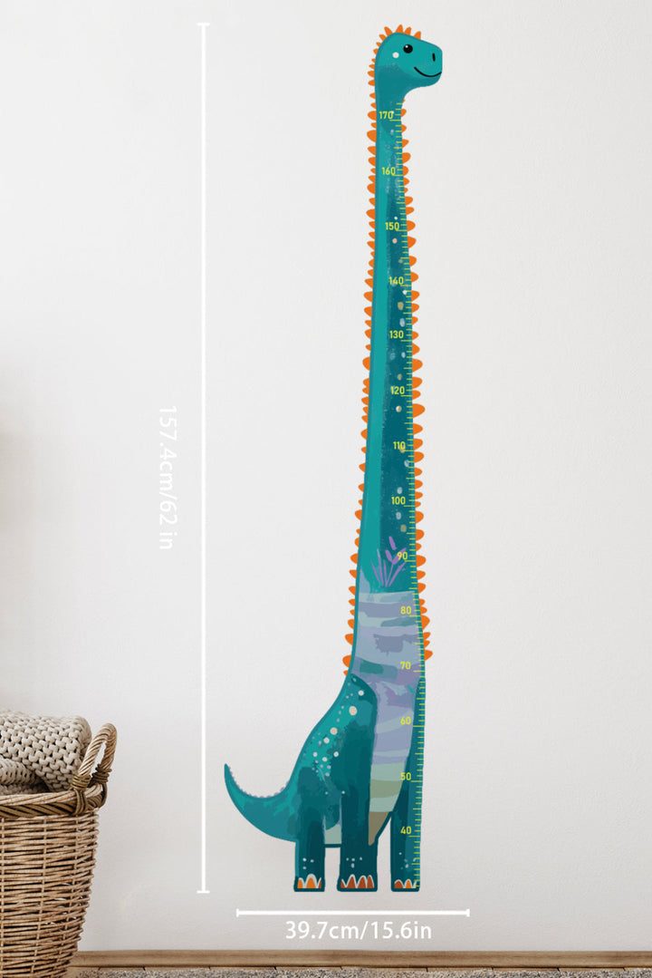 Autocollant mural toise dinosaure amical