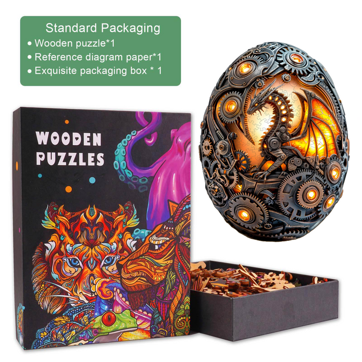 Mechanical Dragon Egg Wooden Jigsaw Puzzle
