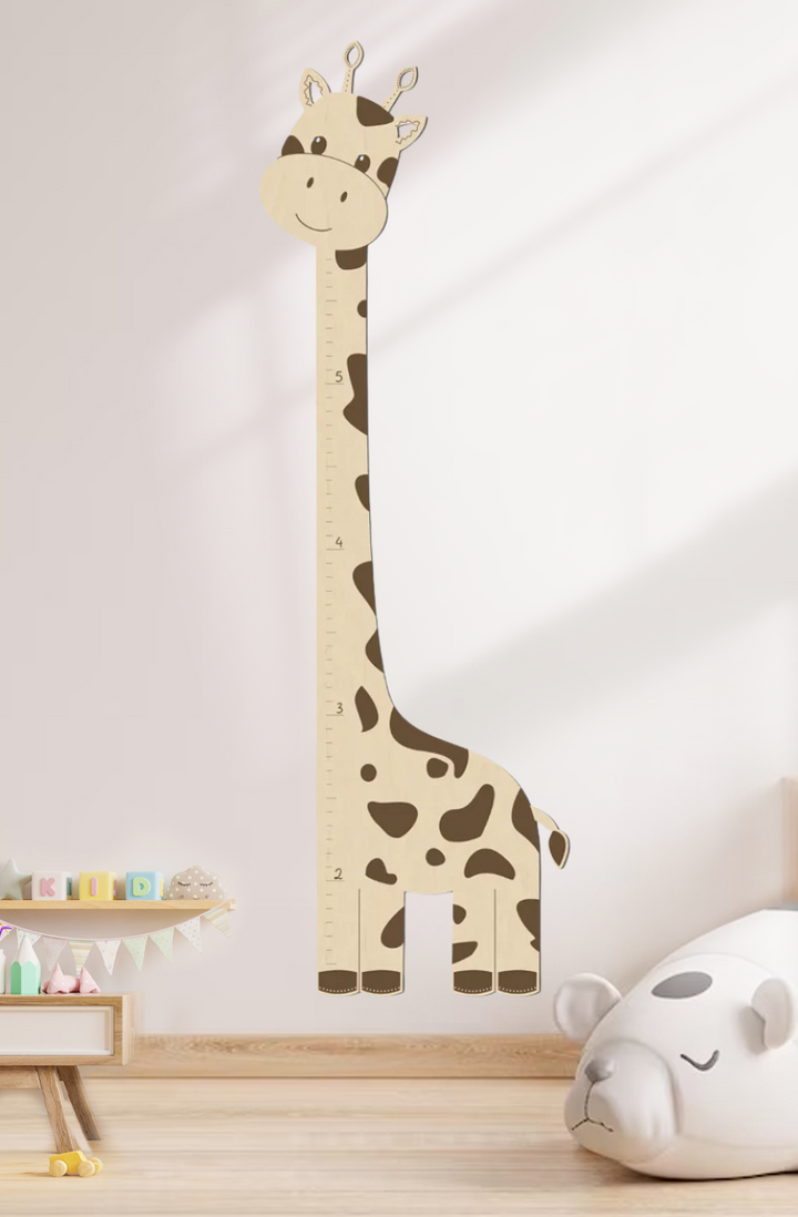 Holz-Giraffen-Wachstumsdiagramm für Kinder