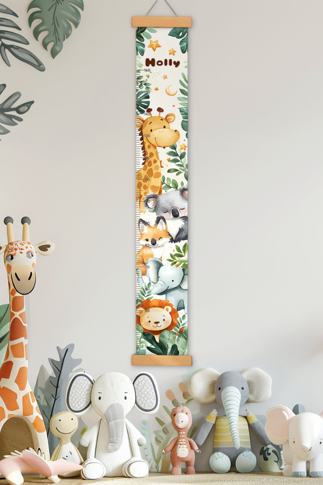 Nature Theme Ruler Personalized Forest Theme Hanging Canvas Height Ruler – Woodbests