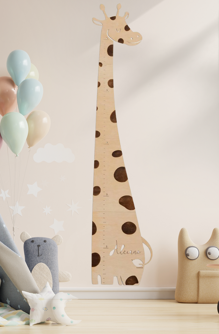 Personalized Wooden Giraffe Growth Chart Nursery Decor