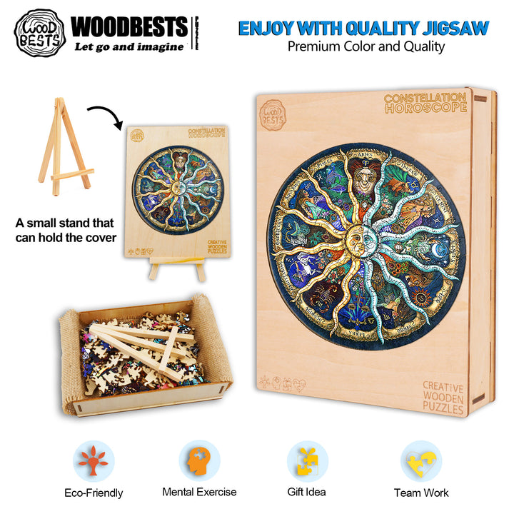 Constellation Horoscope Wooden Jigsaw Puzzle