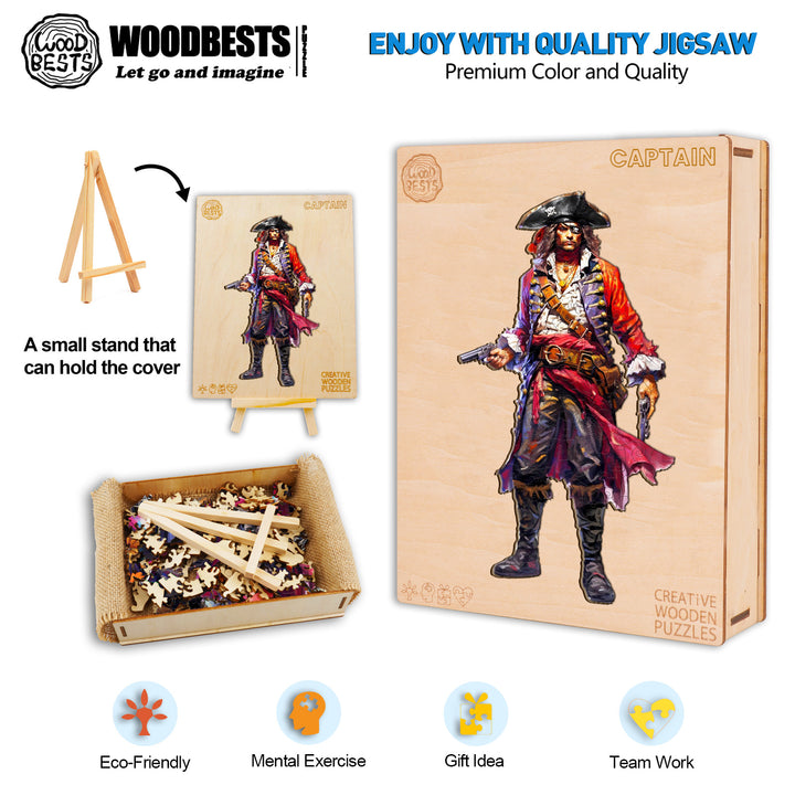 Captain Wooden Jigsaw Puzzle-Woodbests