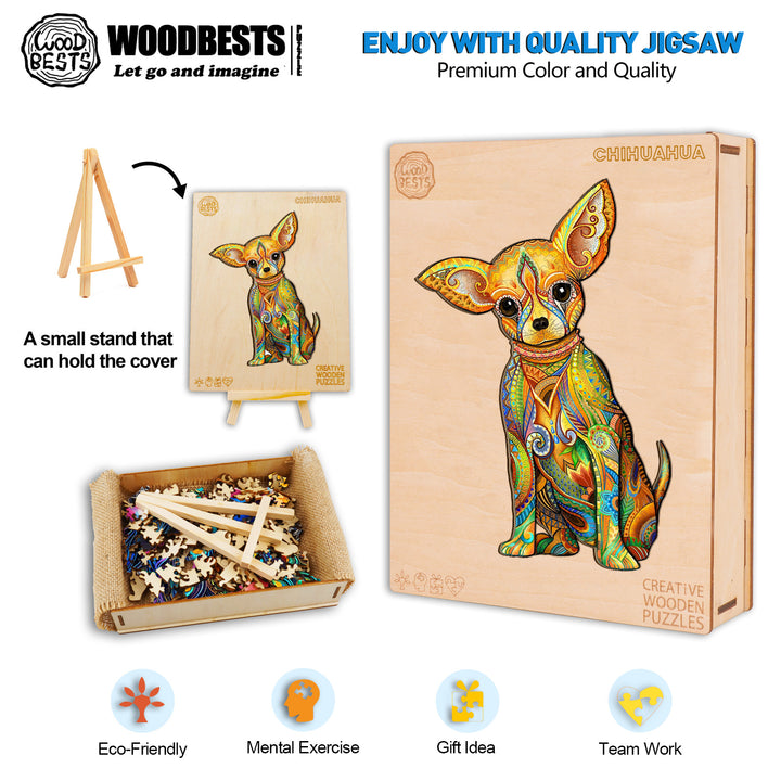Chihuahua Wooden Jigsaw Puzzle