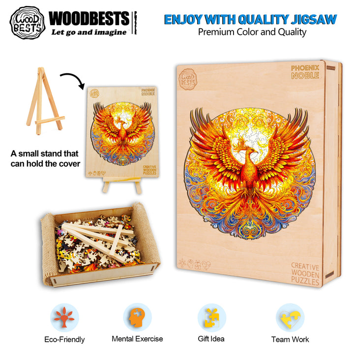 Noble Phoenix Wooden Jigsaw Puzzle-Woodbests