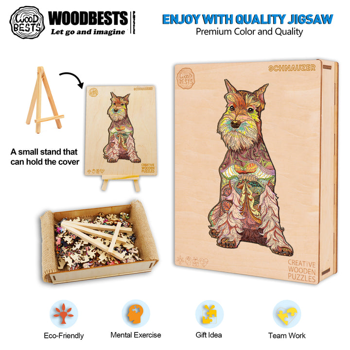 Schnauzer Wooden Jigsaw Puzzle - Woodbests