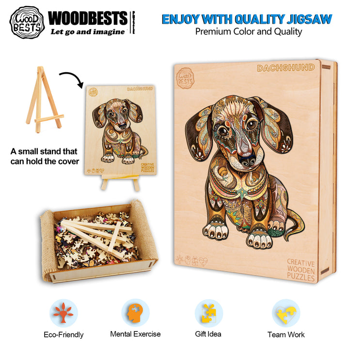 Dachshund Wooden Jigsaw Puzzle - Woodbests
