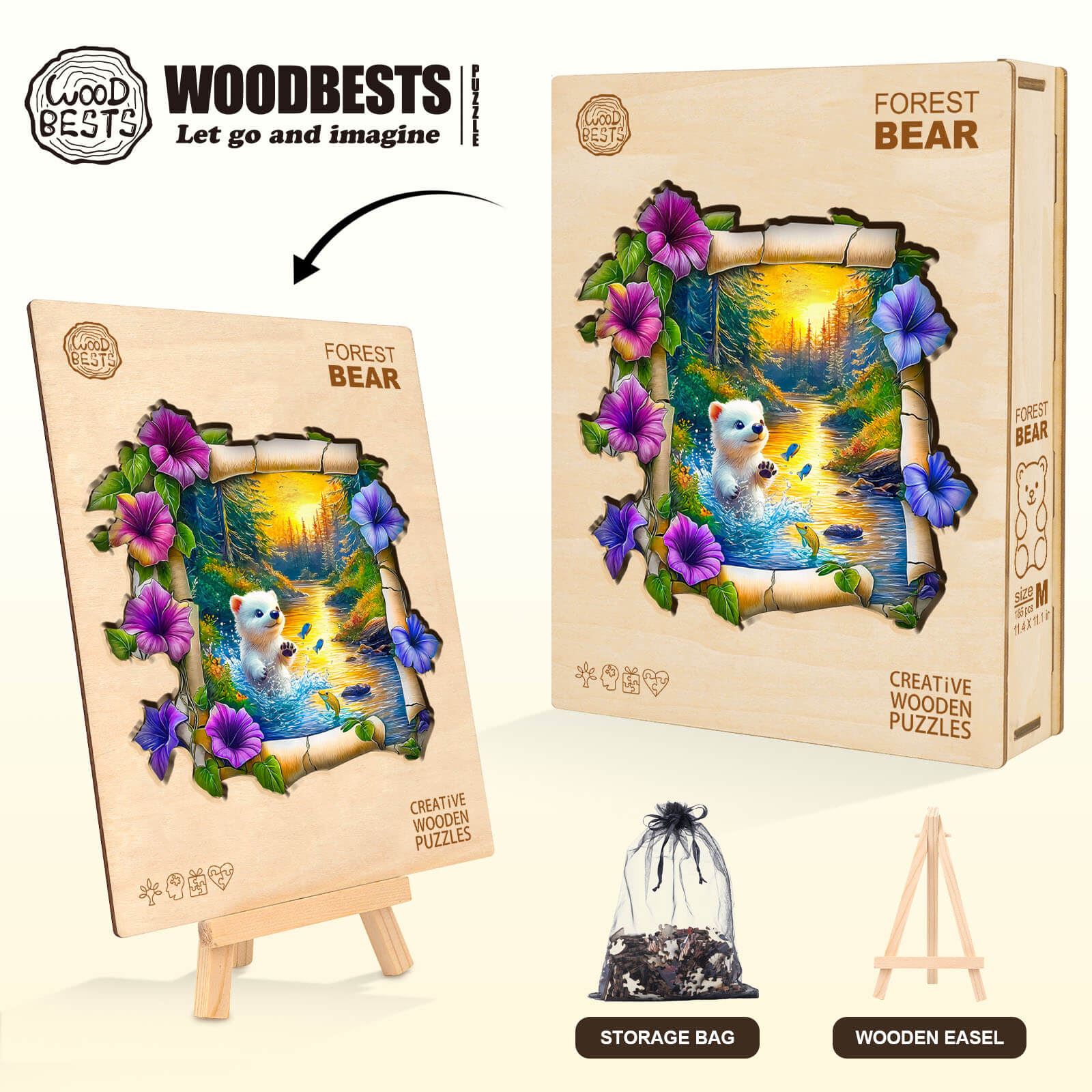 Wald Bär Holzpuzzle