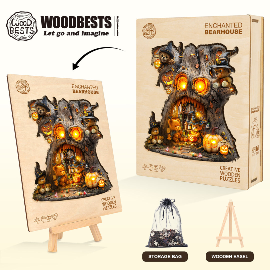 Enchanted Bearhouse Wooden Jigsaw Puzzle