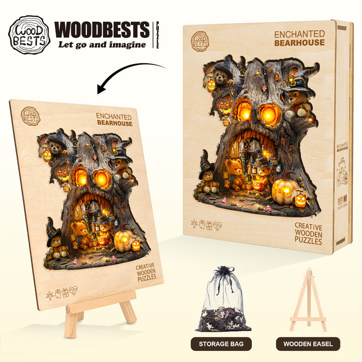 Enchanted Bearhouse Wooden Jigsaw Puzzle