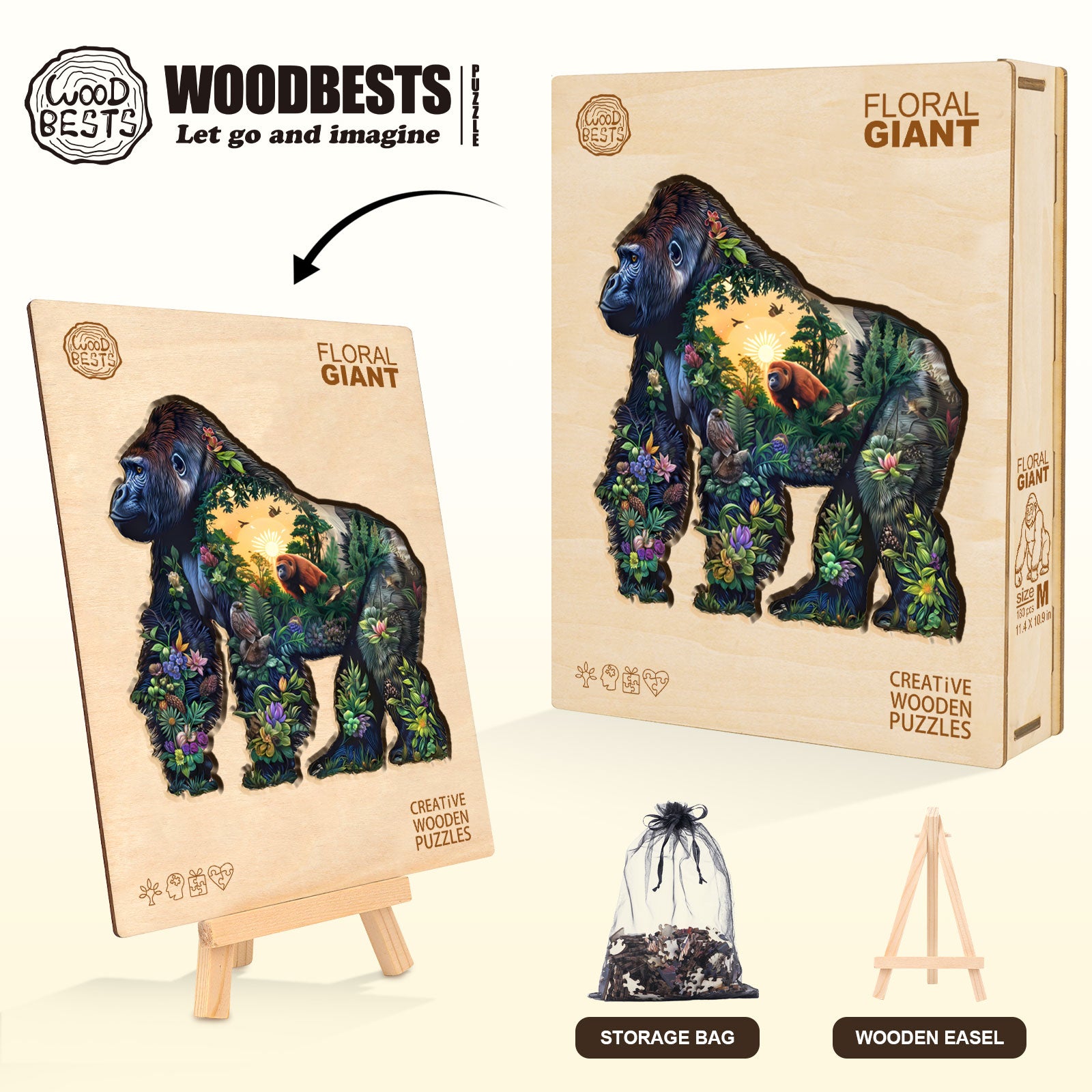 Floral Giant Wooden Jigsaw Puzzle