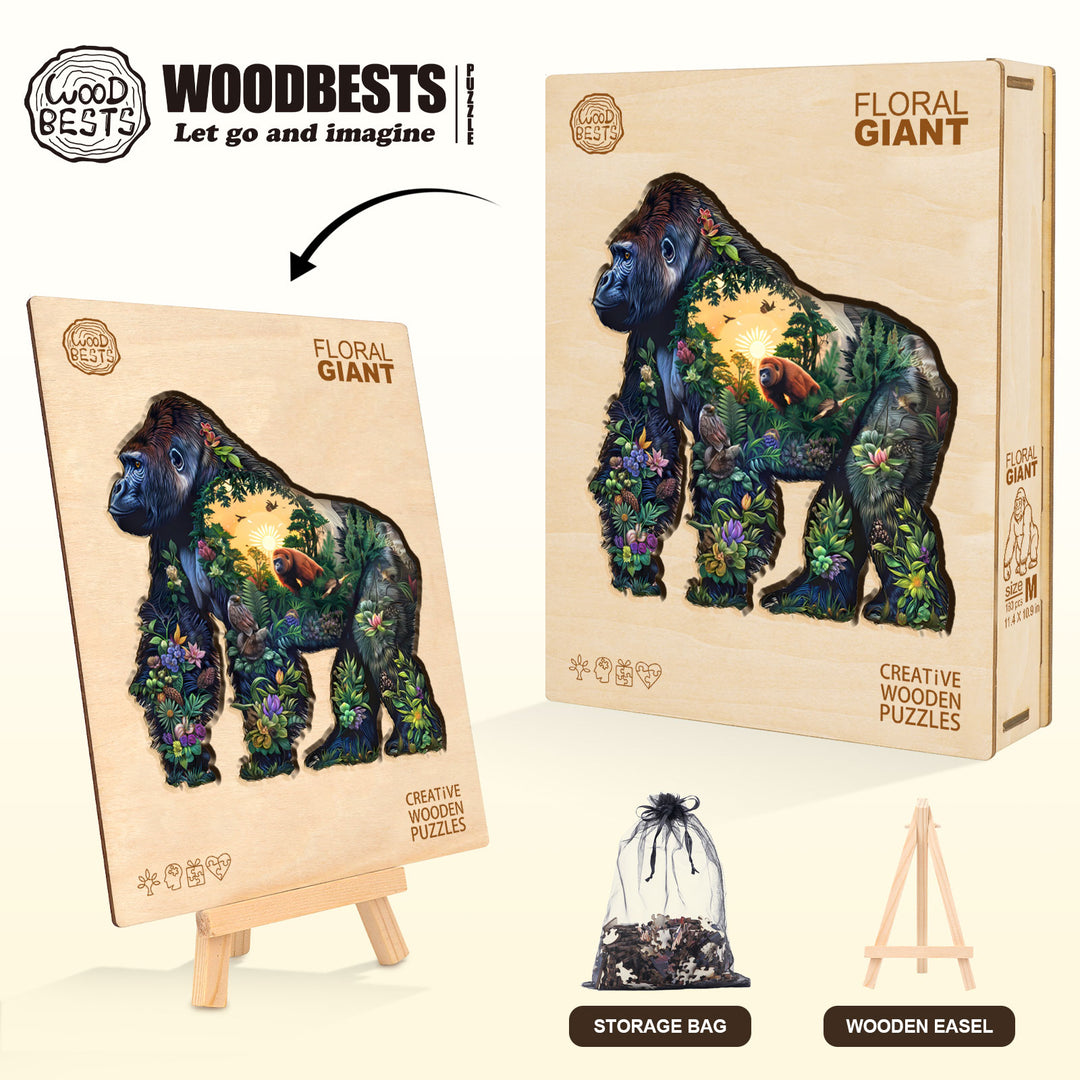 Floral Giant Wooden Jigsaw Puzzle