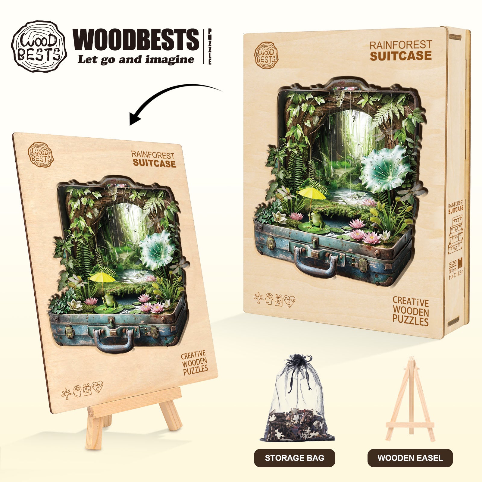 Puzzle en bois Valise de la forêt tropicale