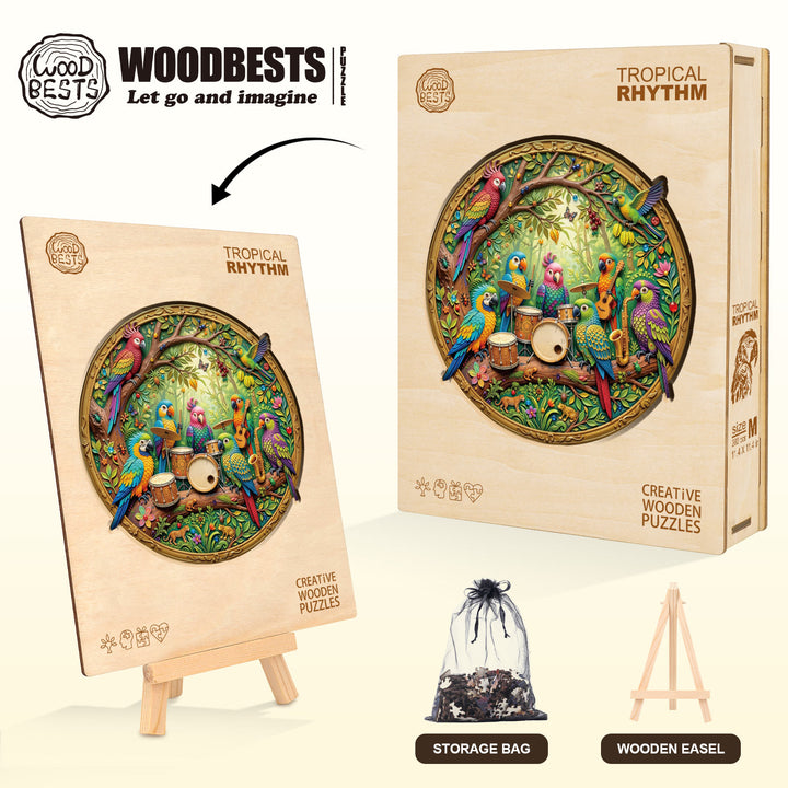 Tropical Rhythm Wooden Jigsaw Puzzle