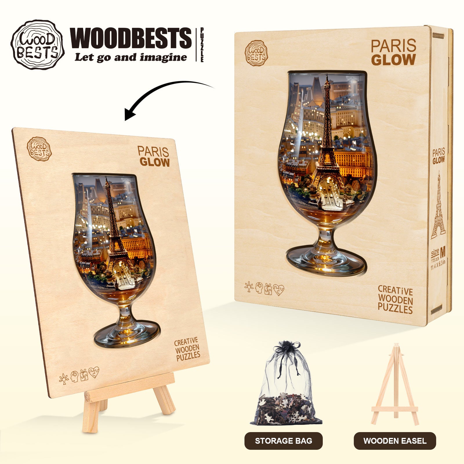 Paris Glow Wooden Jigsaw Puzzle