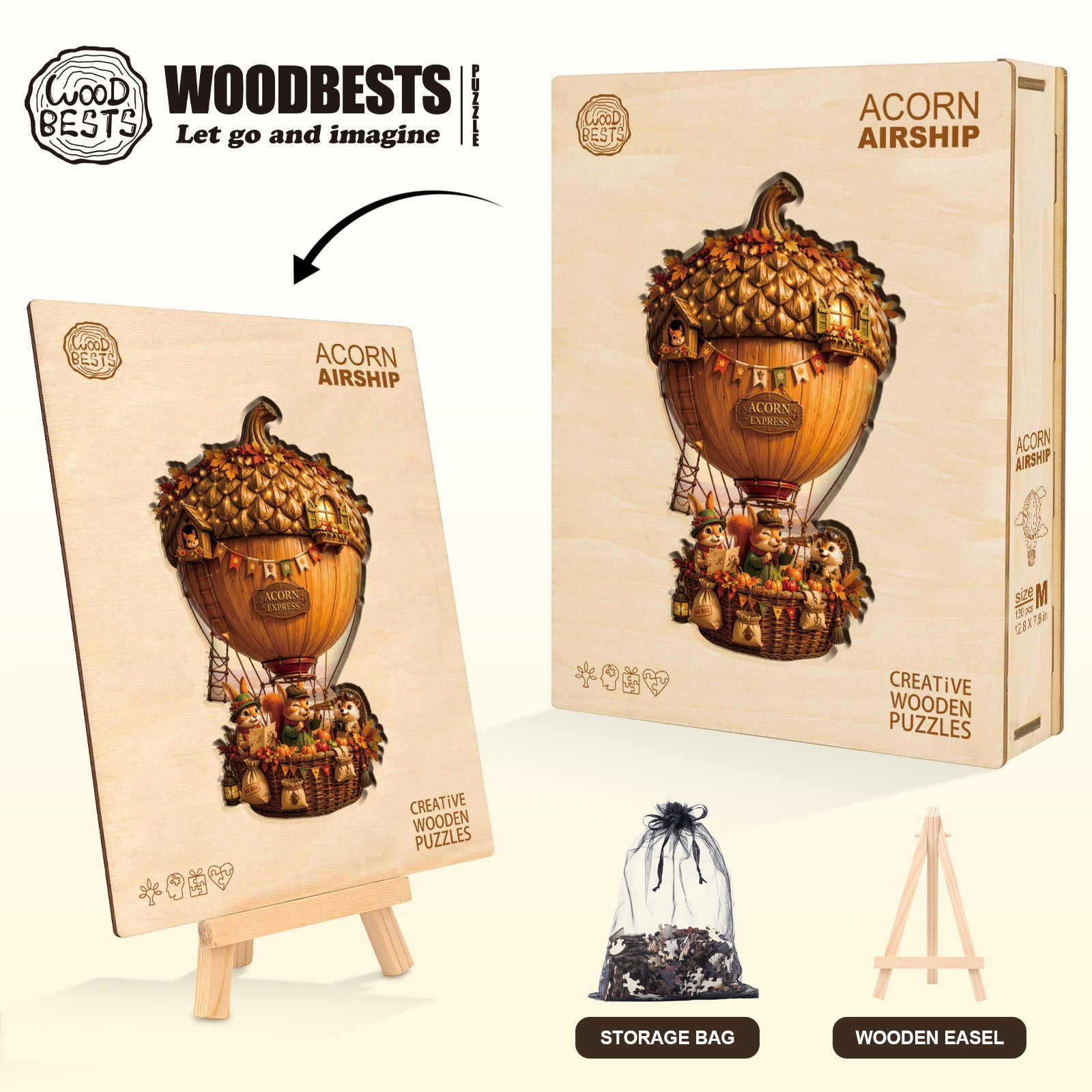Acorn Airship Wooden Jigsaw Puzzle