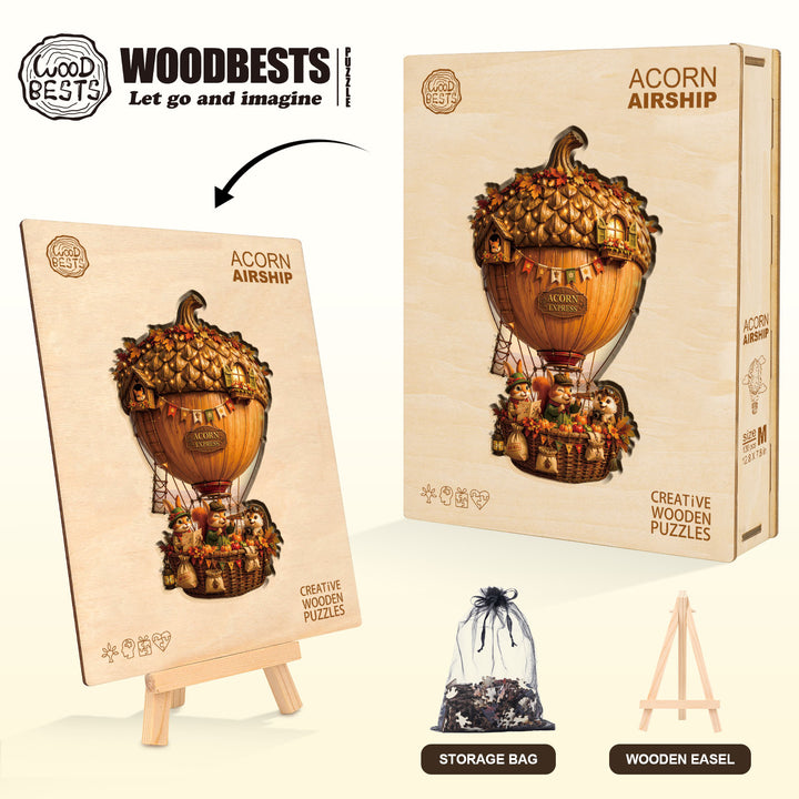 Acorn Airship Wooden Jigsaw Puzzle