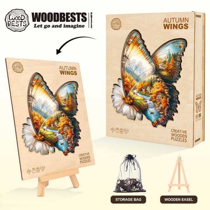 Autumn Wings Wooden Jigsaw Puzzle