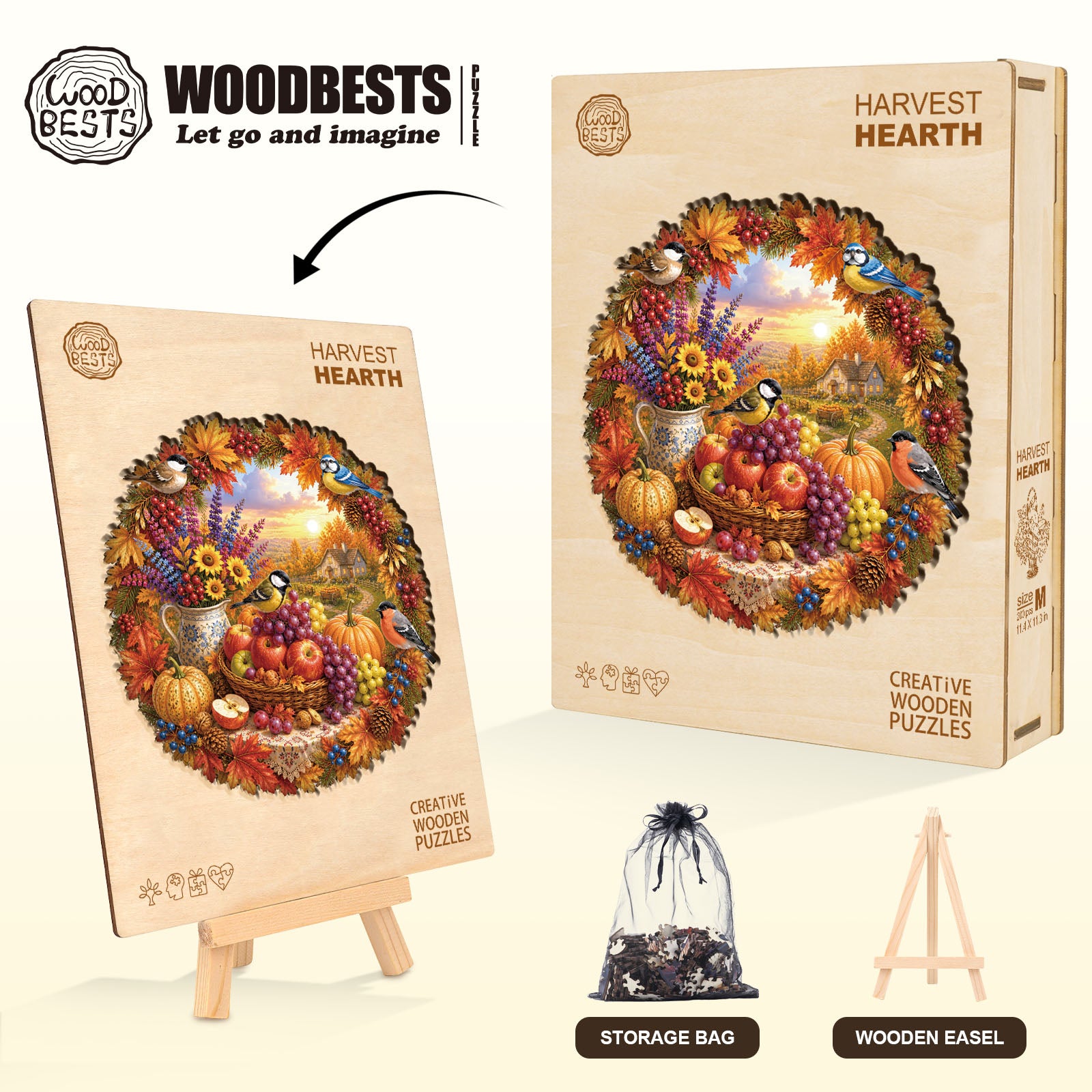 Harvest Hearth Wooden Jigsaw Puzzle