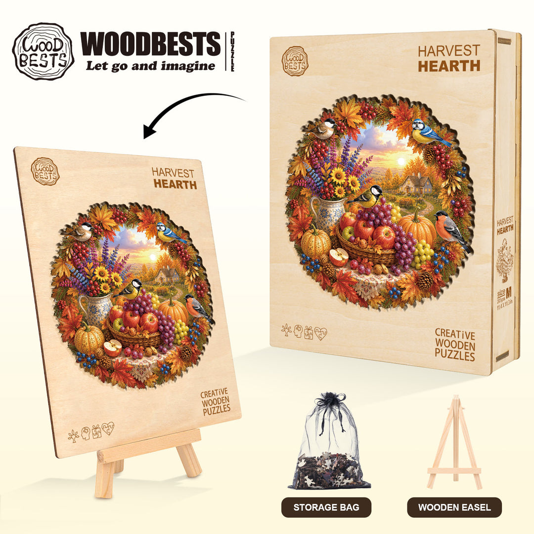 Harvest Hearth Wooden Jigsaw Puzzle