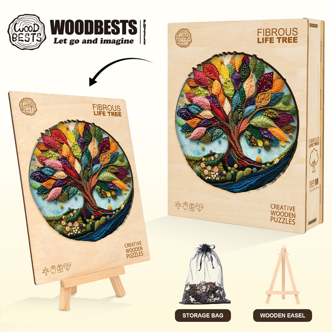 Fibrous life tree Wooden Jigsaw Puzzle