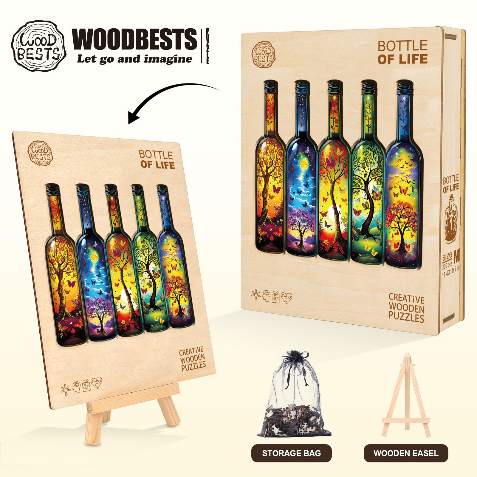 Bottle of Life Wooden Jigsaw Puzzle