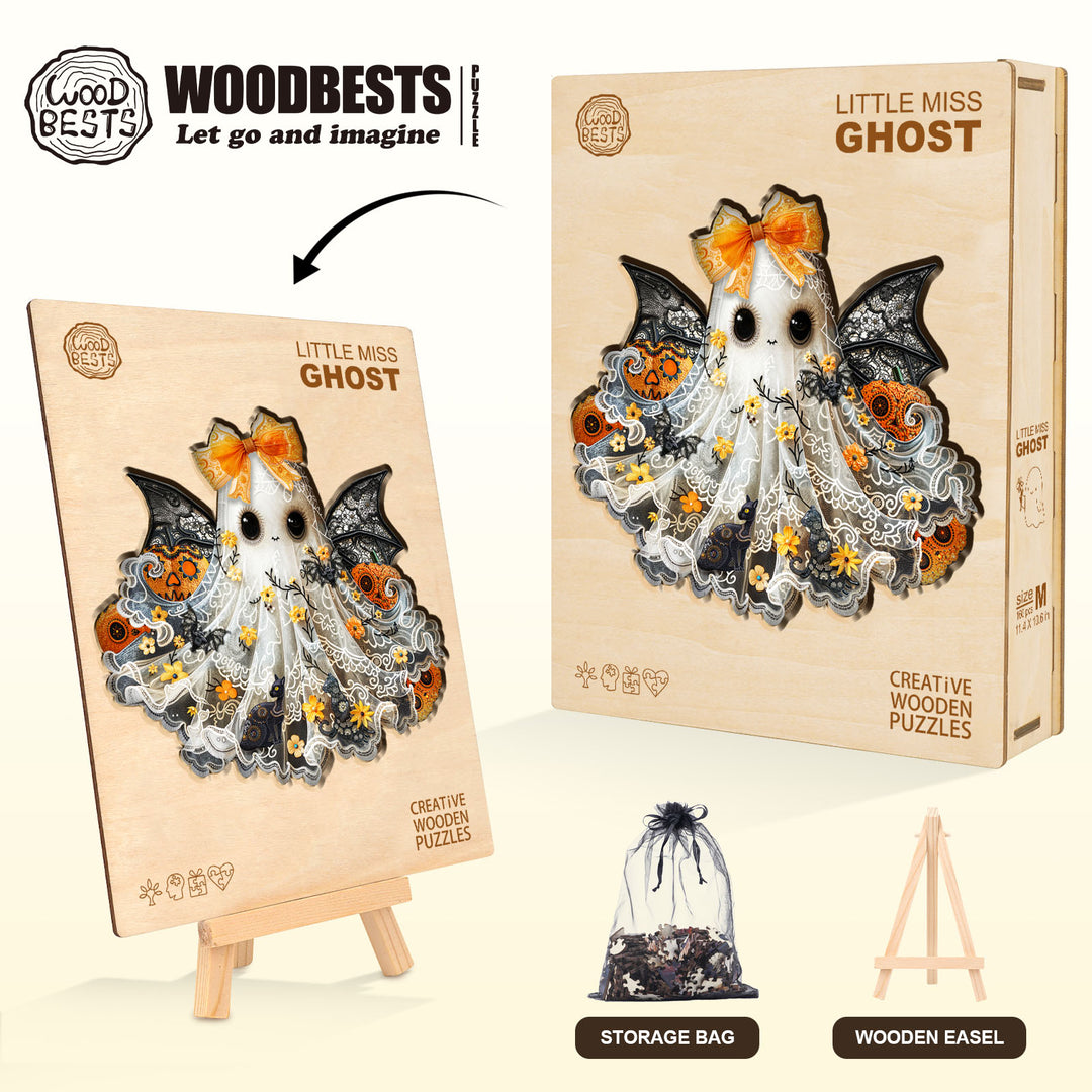 Little Miss Ghost Wooden Jigsaw Puzzle