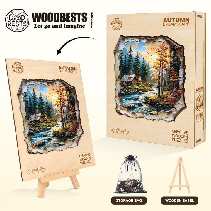 Autumn Dreamscape Wooden Jigsaw Puzzle