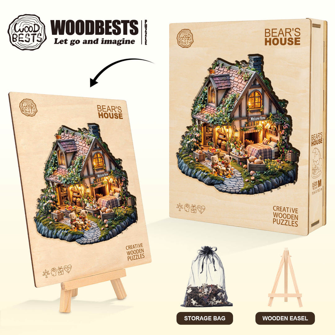 Bear's house Wooden Jigsaw Puzzle