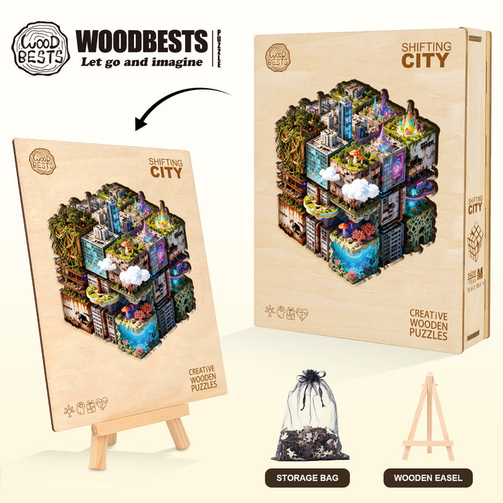 Shifting City Wooden Jigsaw Puzzle