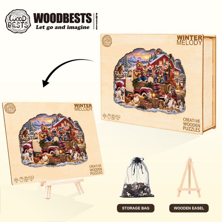 Winter Melody Wooden Jigsaw Puzzle