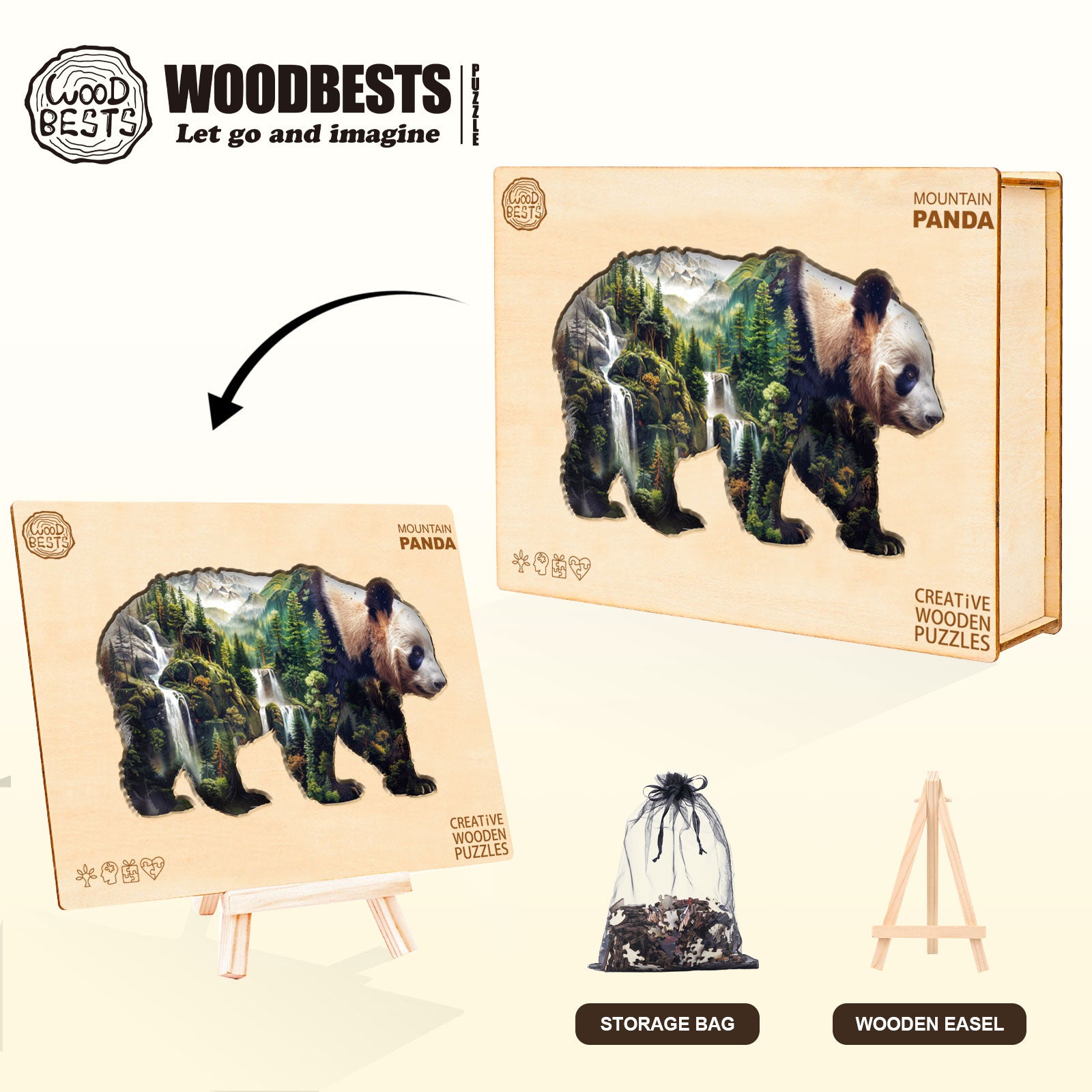 Mountain Panda Wooden Jigsaw Puzzle
