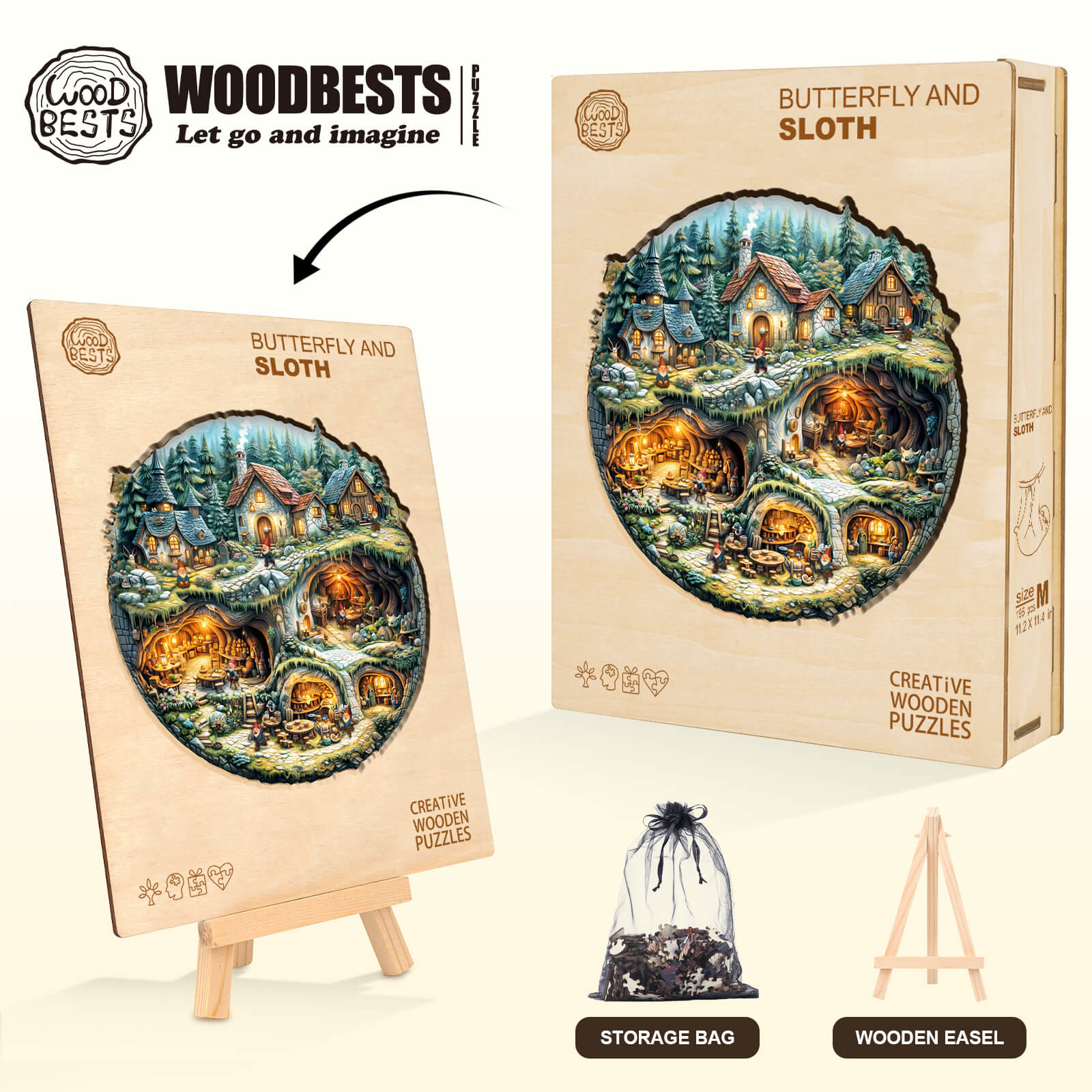 Goblin-Haus Holz-Puzzlespiel