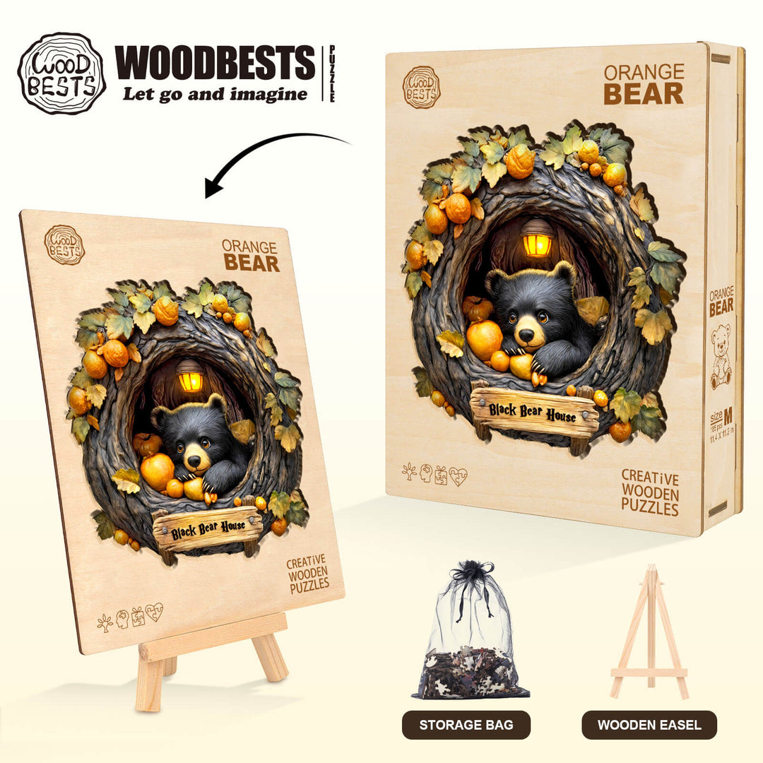 Puzzle en bois Orange Bear