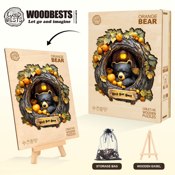 Puzzle en bois Orange Bear