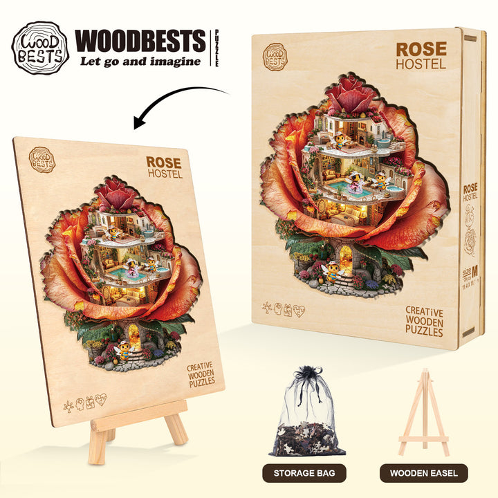 Rose Hostel Wooden Jigsaw Puzzle