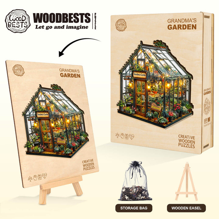 Puzzle en bois Jardin de grand-mère