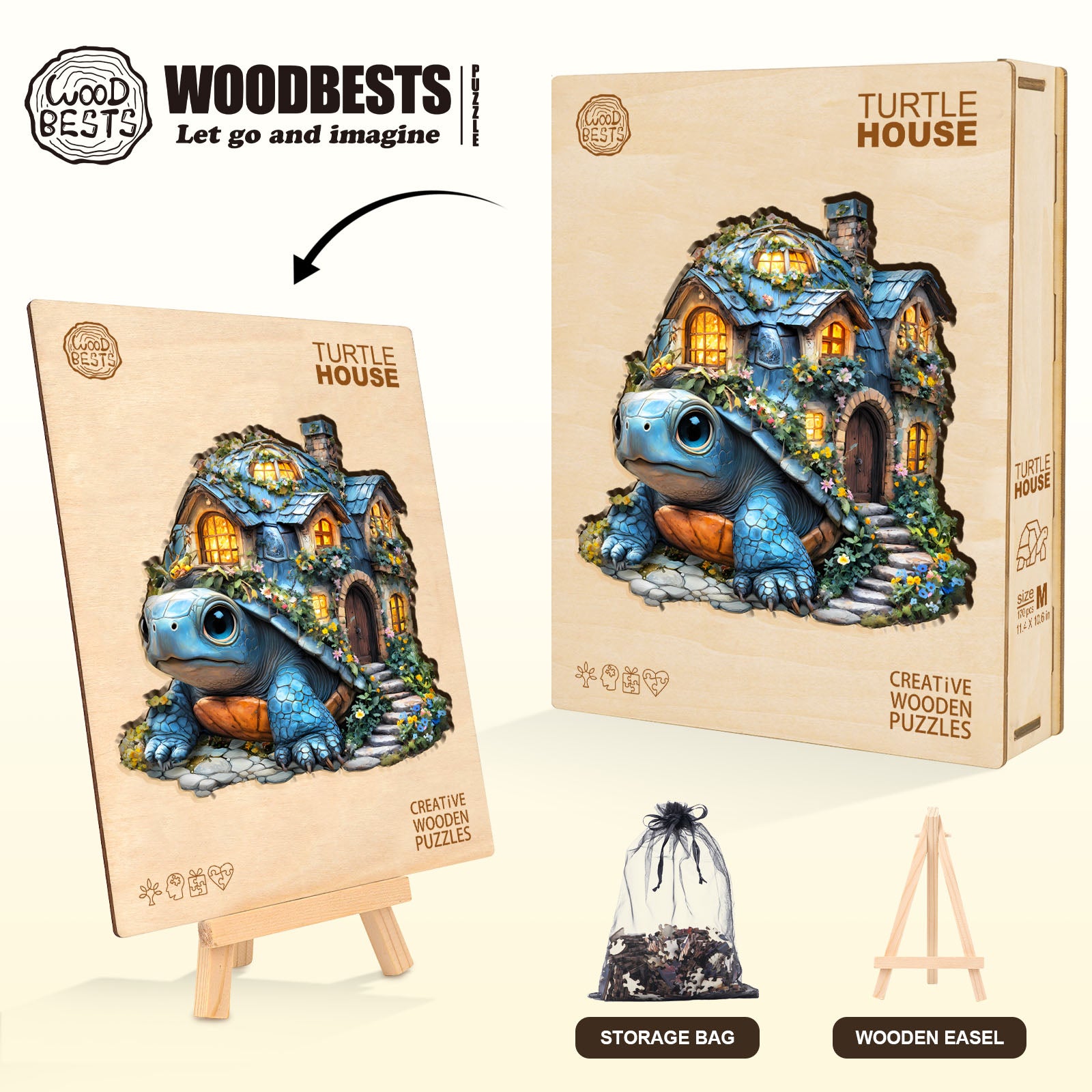 Turtle House Holz-Puzzle