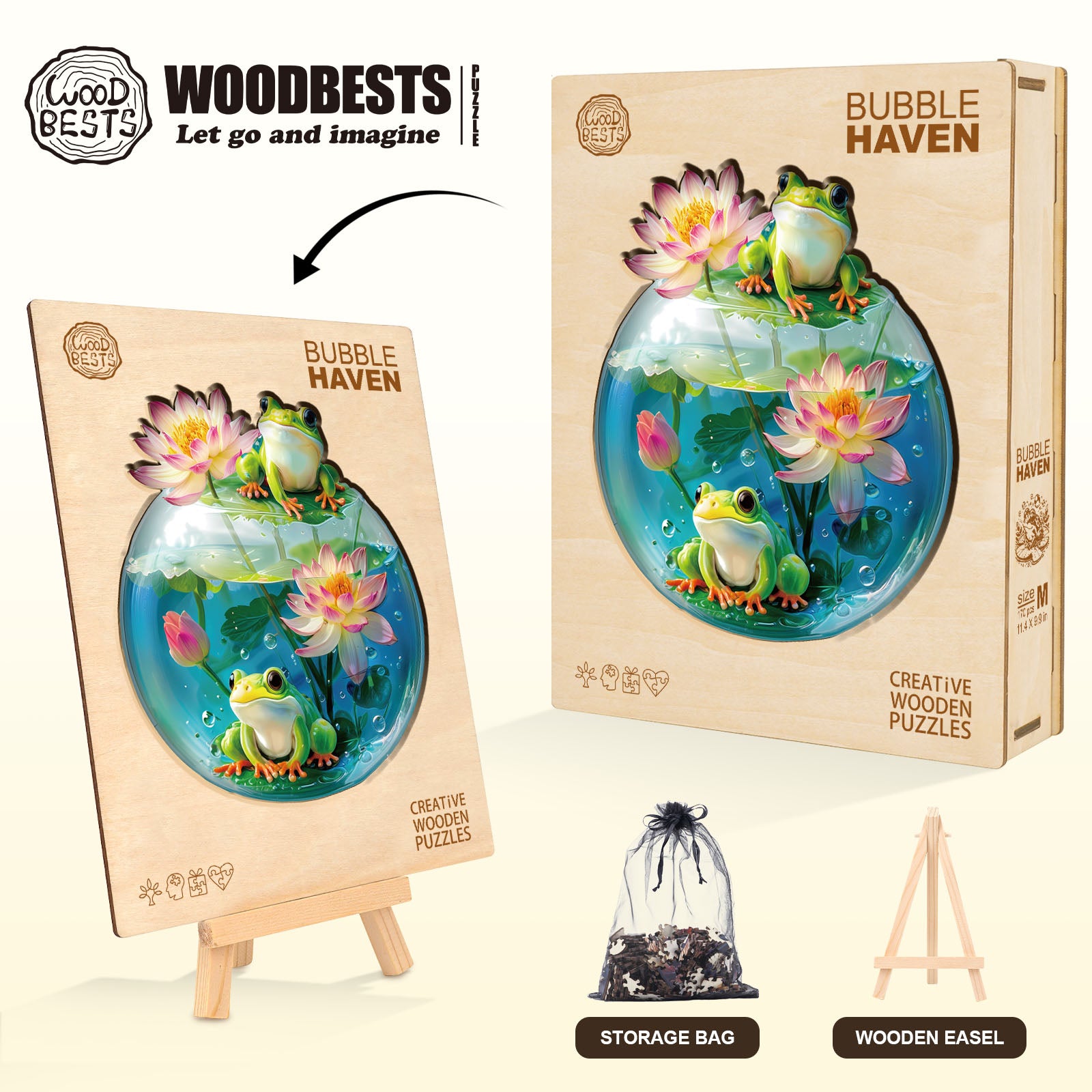 Puzzle en Bois Grenouille Havre de Bulles