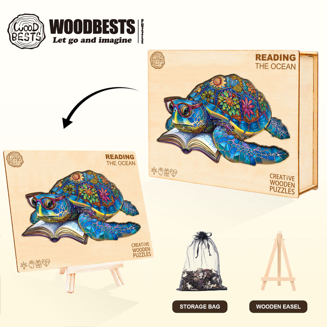 Reading The Ocean Wooden Jigsaw Puzzle