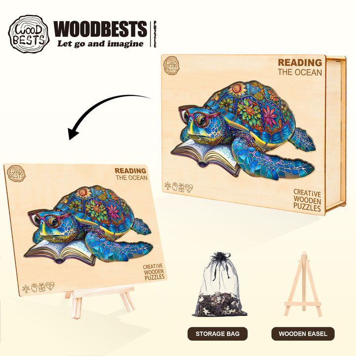 Reading The Ocean Wooden Jigsaw Puzzle