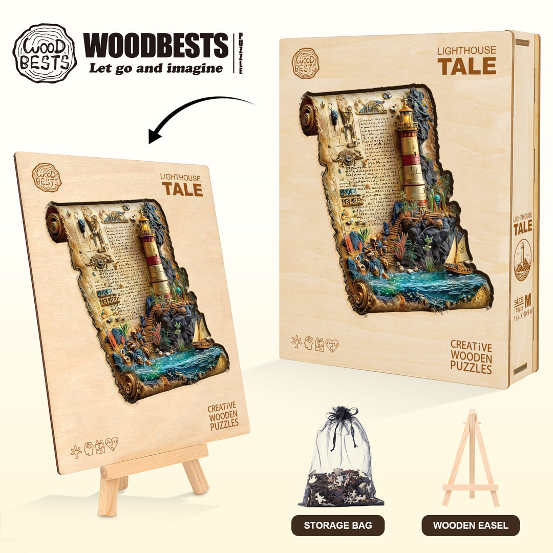 Lighthouse Tale Wooden Jigsaw Puzzle