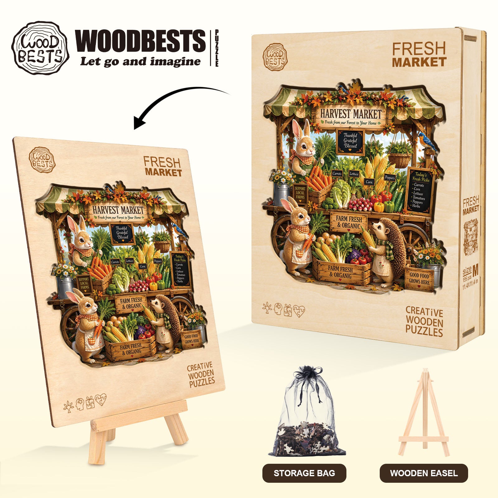 Fresh Market Wooden Jigsaw Puzzle