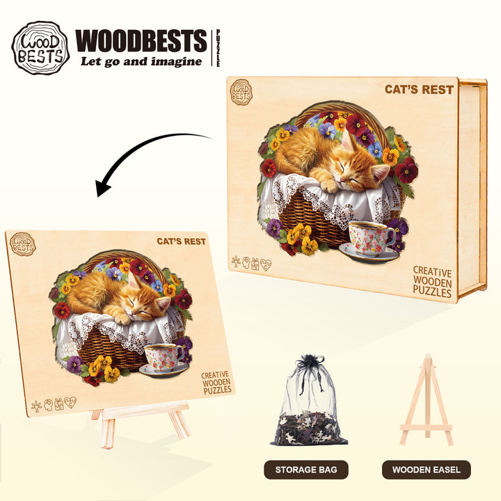 Cat’s Rest Wooden Jigsaw Puzzle