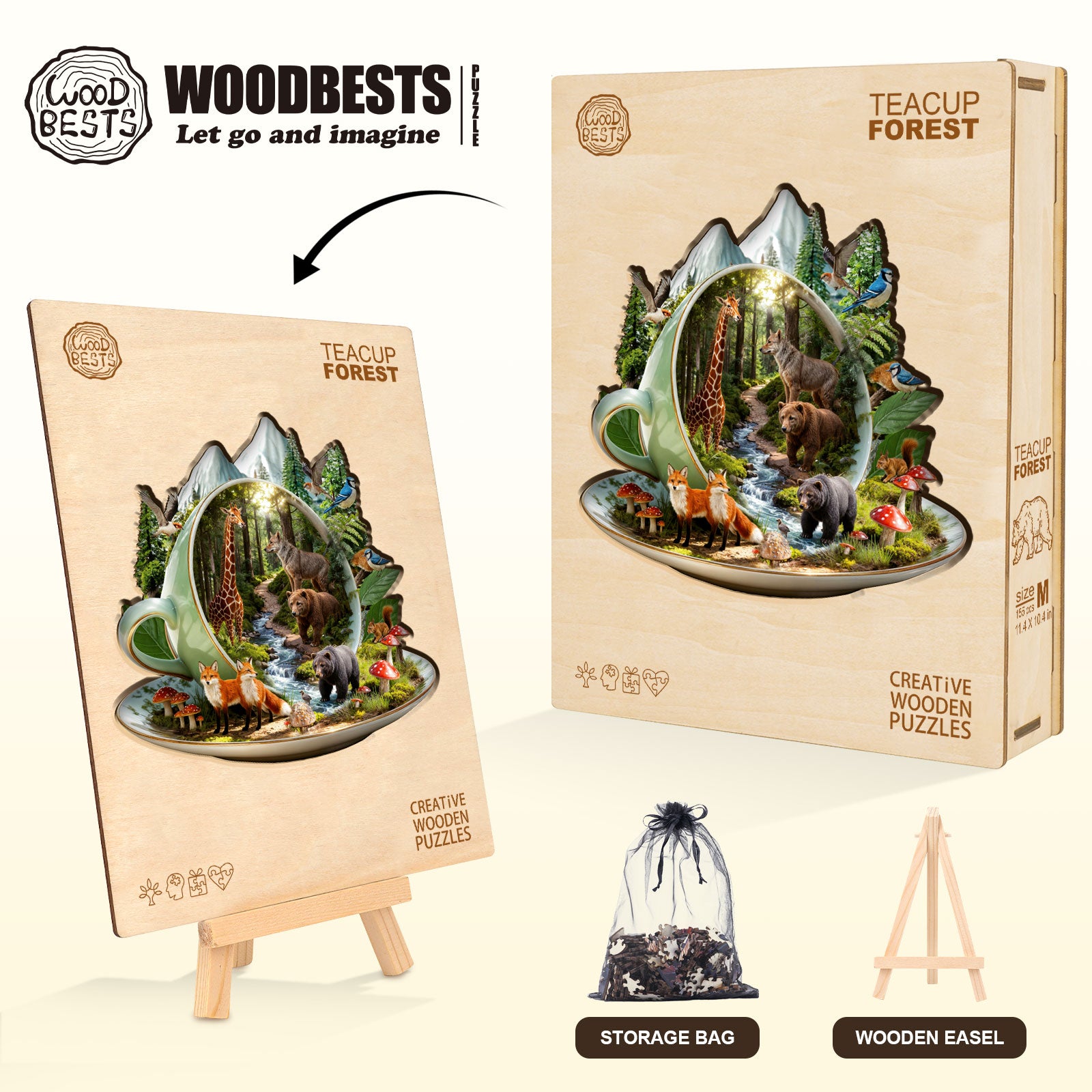 teacup forest Wooden Jigsaw Puzzle