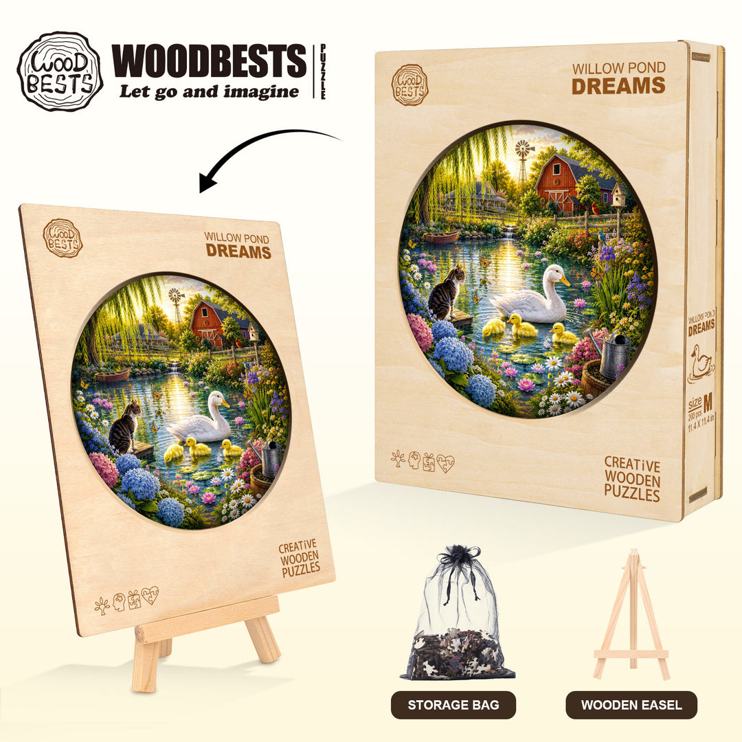 Willow Pond Dreams Wooden Jigsaw Puzzle