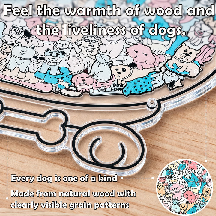 Acrylic Jigsaw Puzzle Suncatcher - Puppy Party