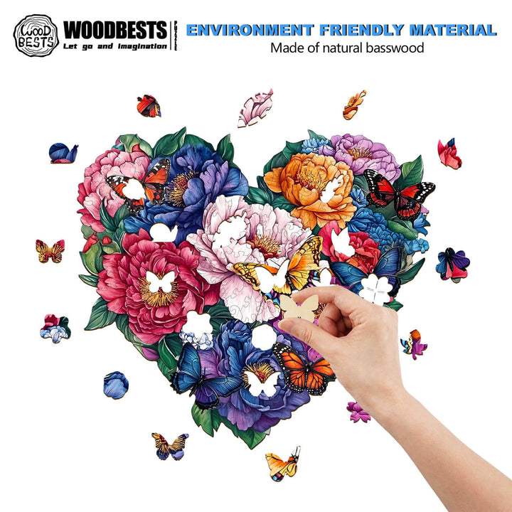 Flower Butterfly-2 Wooden Jigsaw Puzzle